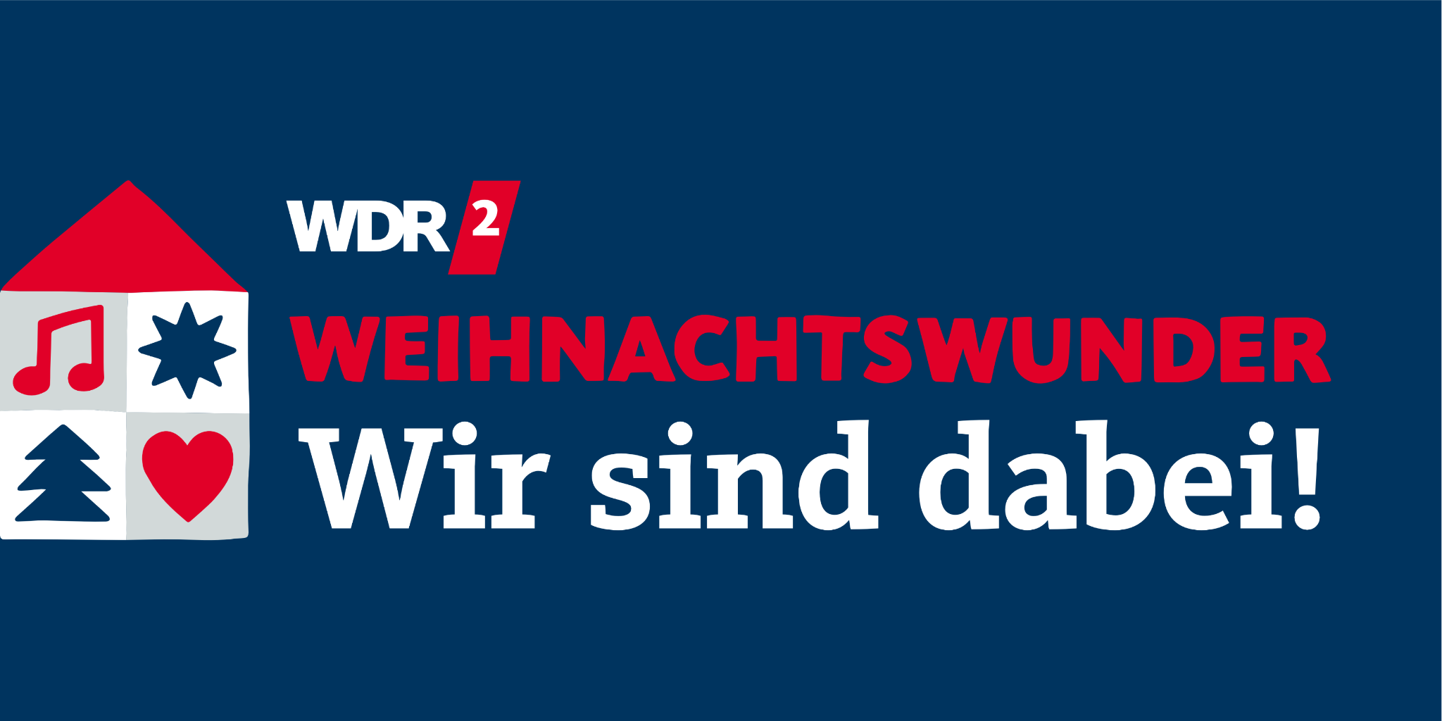 Logo WDR 2 Weihnachtswunder Wir sind dabei weiss-blau RGB