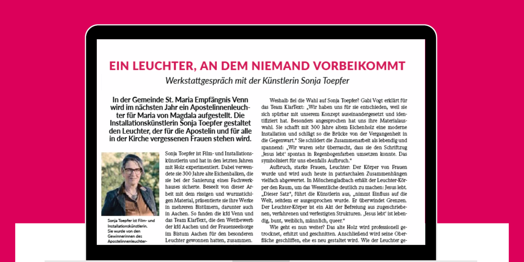 Teaser nah dran Frühjahr 2026_Werkstattgespräch Apostelinnenleuchter