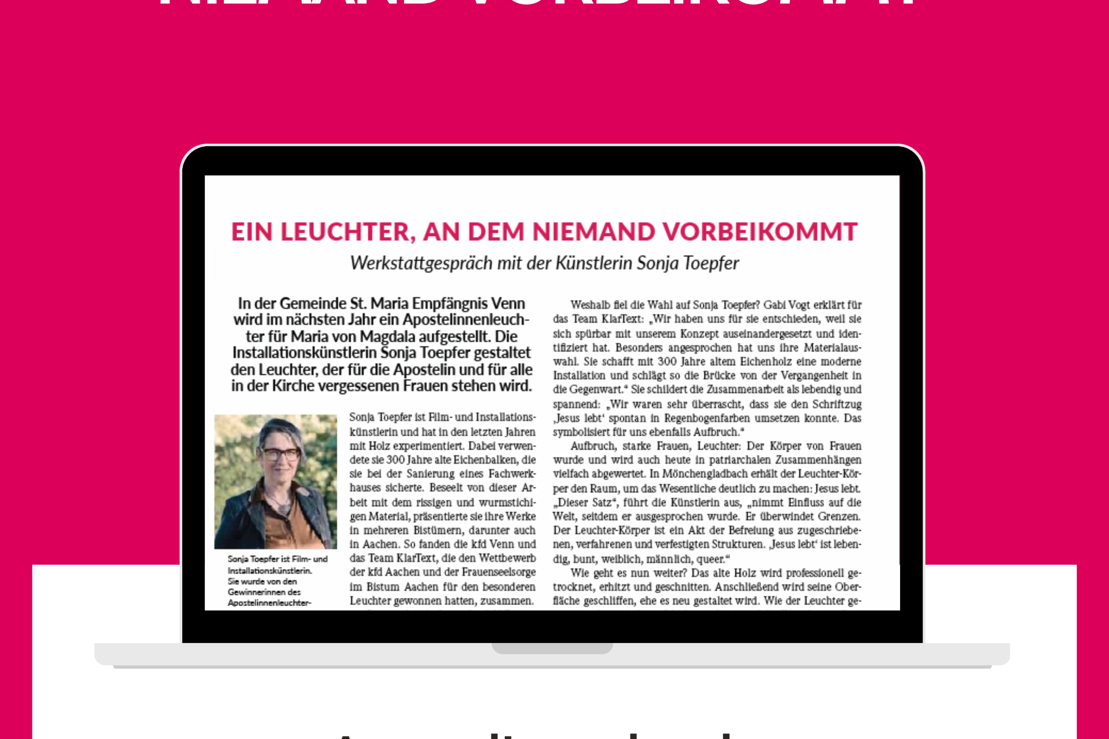 Teaser nah dran Frühjahr 2026_Werkstattgespräch Apostelinnenleuchter